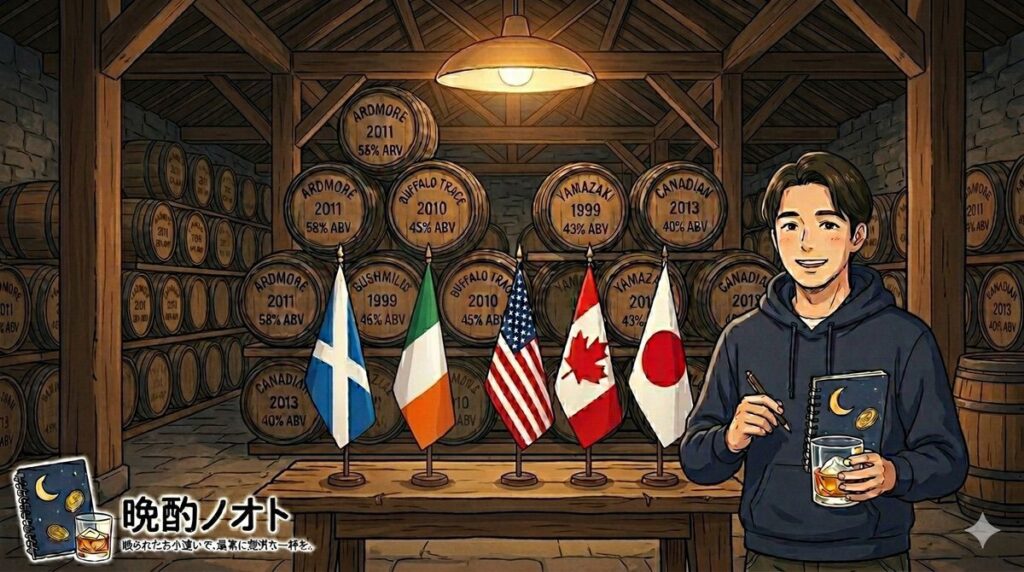 【ウイスキー入門】長男からのSOS！お小遣い父さんが教える「世界5大ウイスキー」の違い