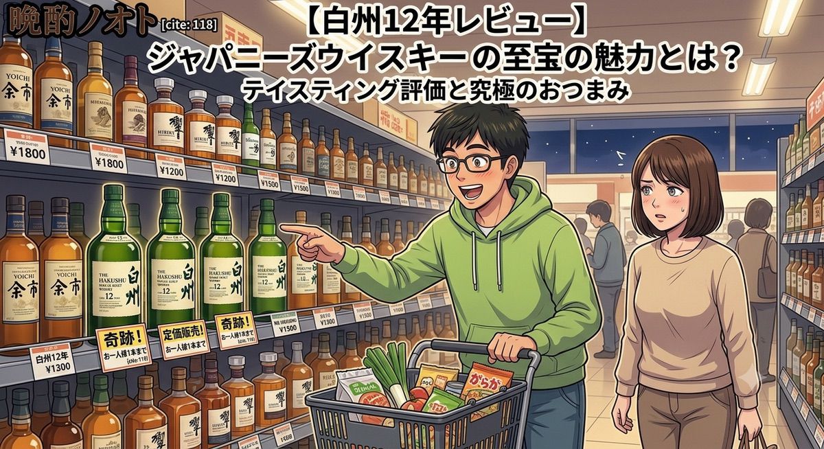 【白州12年レビュー】ジャパニーズウイスキーの至宝の魅力とは？テイスティング評価と究極のおつまみ