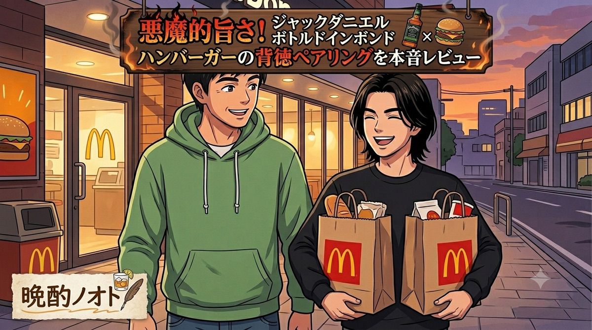 悪魔的旨さ！ジャックダニエル ボトルドインボンド×ハンバーガーの背徳ペアリングを本音レビュー
