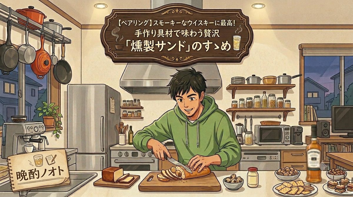 【ペアリング】スモーキーなウイスキーに最高！手作り具材で味わう贅沢「燻製サンド」のすゝめ