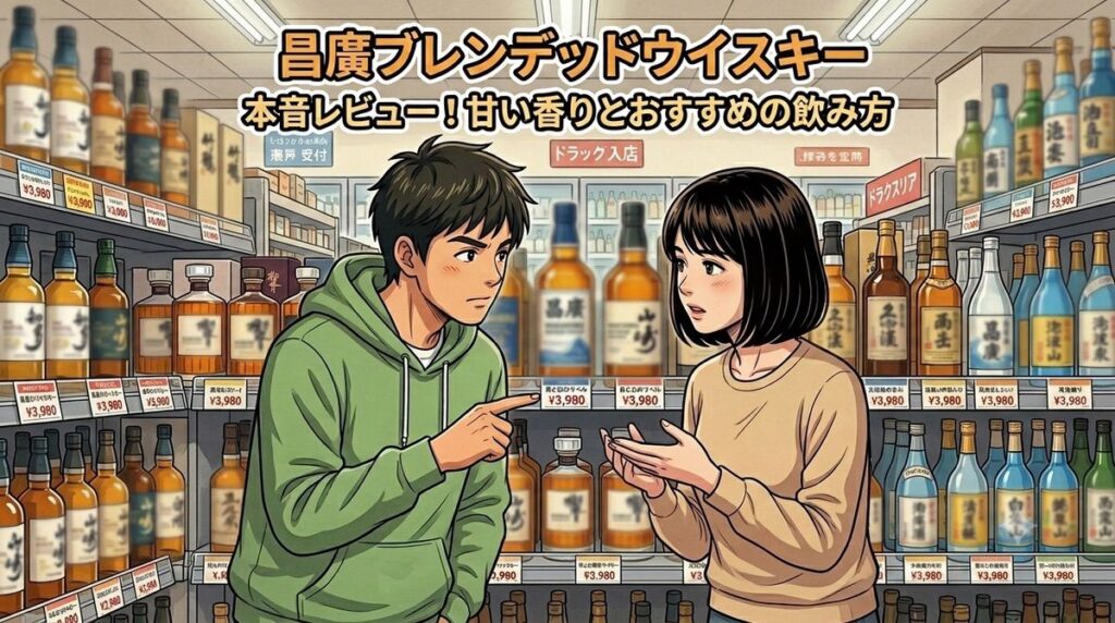 昌廣ブレンデッドウイスキー本音レビュー！甘い香りとおすすめの飲み方