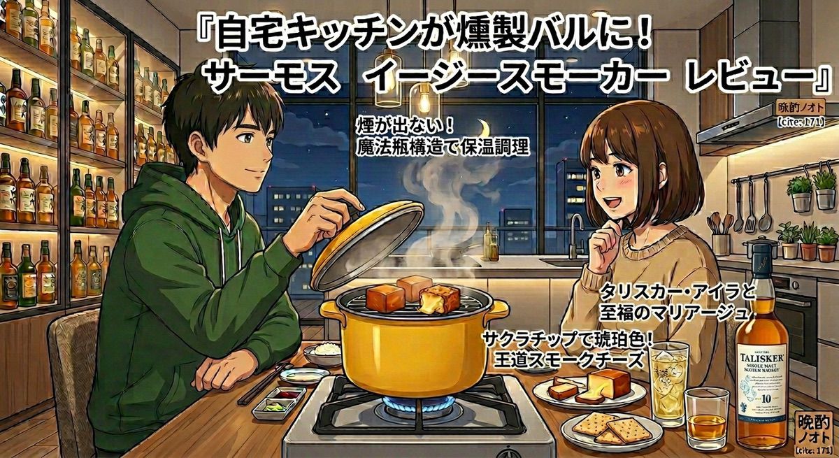 自宅のキッチンが燻製バルに！サーモス「イージースモーカー」で極上ウイスキー晩酌