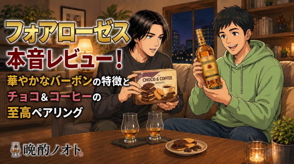 フォアローゼス本音レビュー！華やかなバーボンの特徴とチョコ＆コーヒーの至高ペアリング
