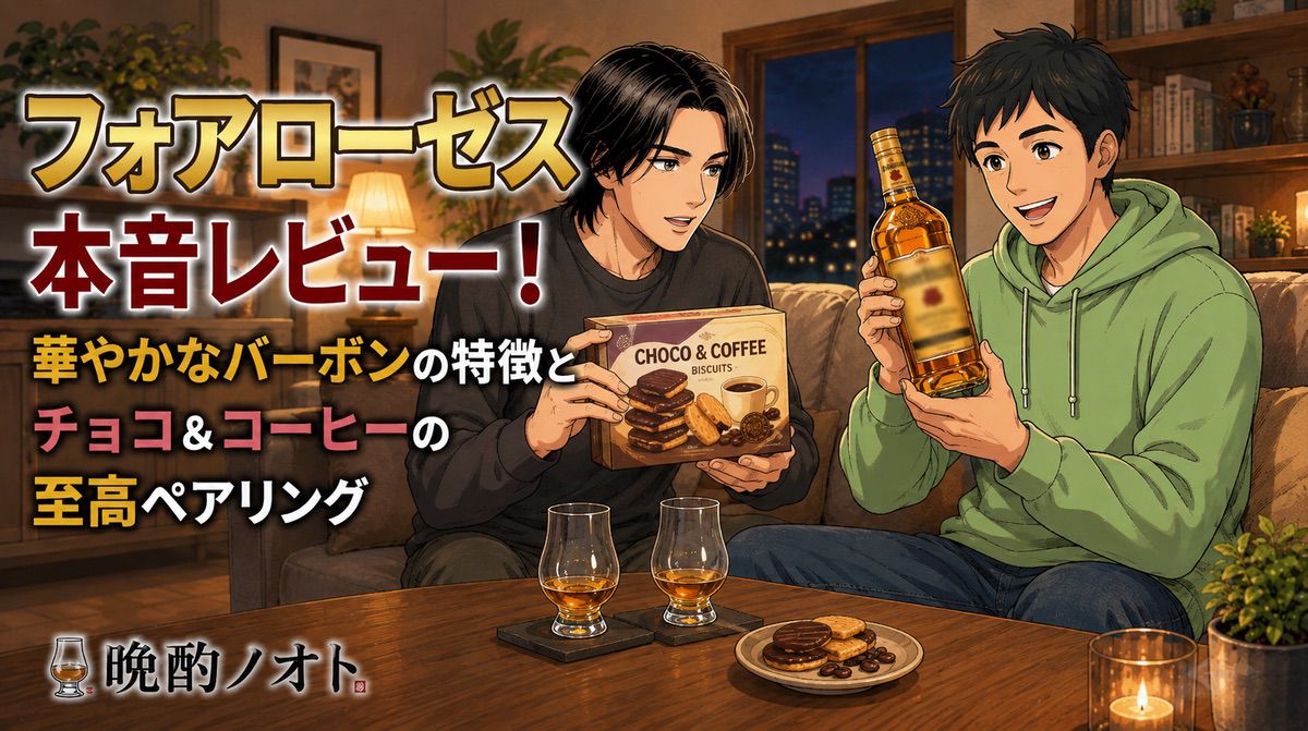 フォアローゼス本音レビュー！華やかなバーボンの特徴とチョコ＆コーヒーの至高ペアリング