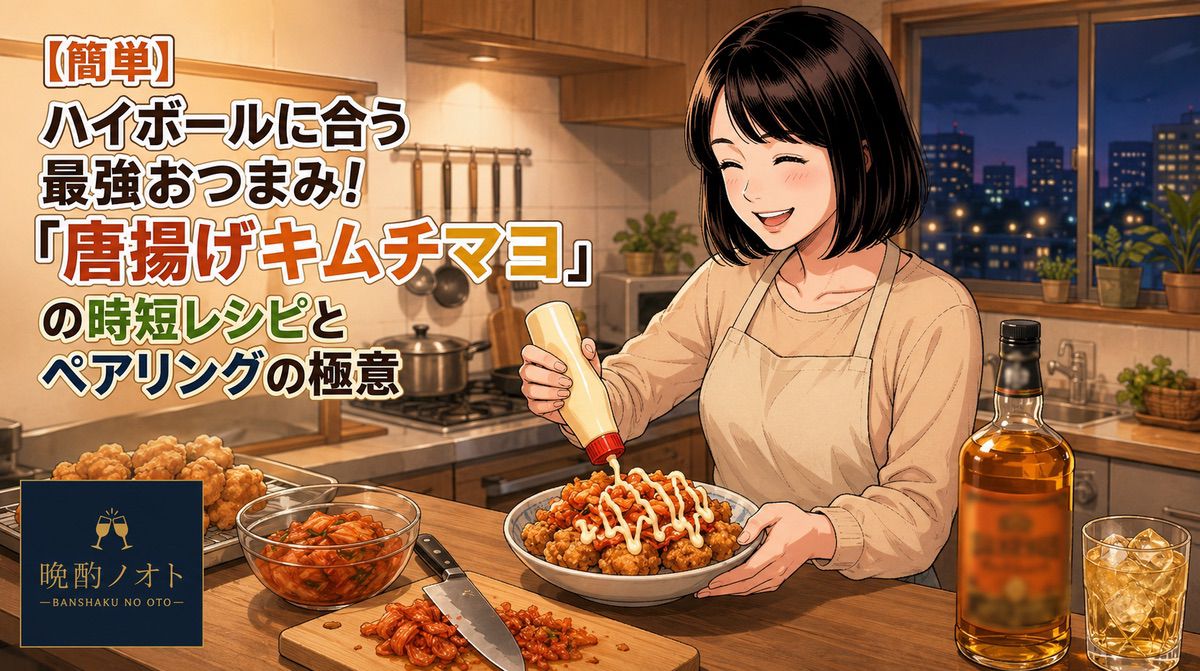 【簡単】ハイボールに合う最強おつまみ！「唐揚げキムチマヨ」の時短レシピとペアリングの極意