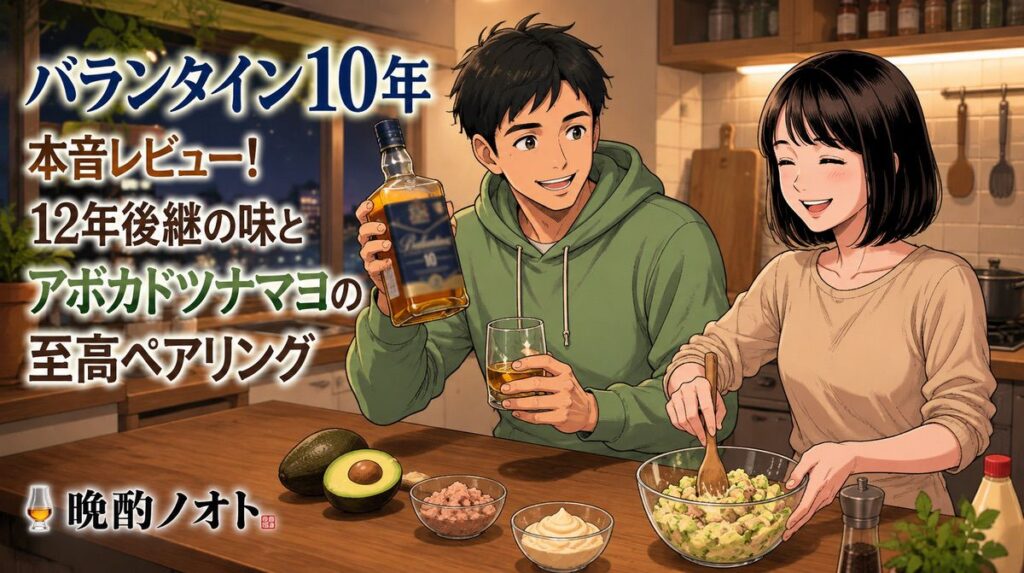 バランタイン10年本音レビュー！12年後継の味とアボカドツナマヨの至高ペアリング