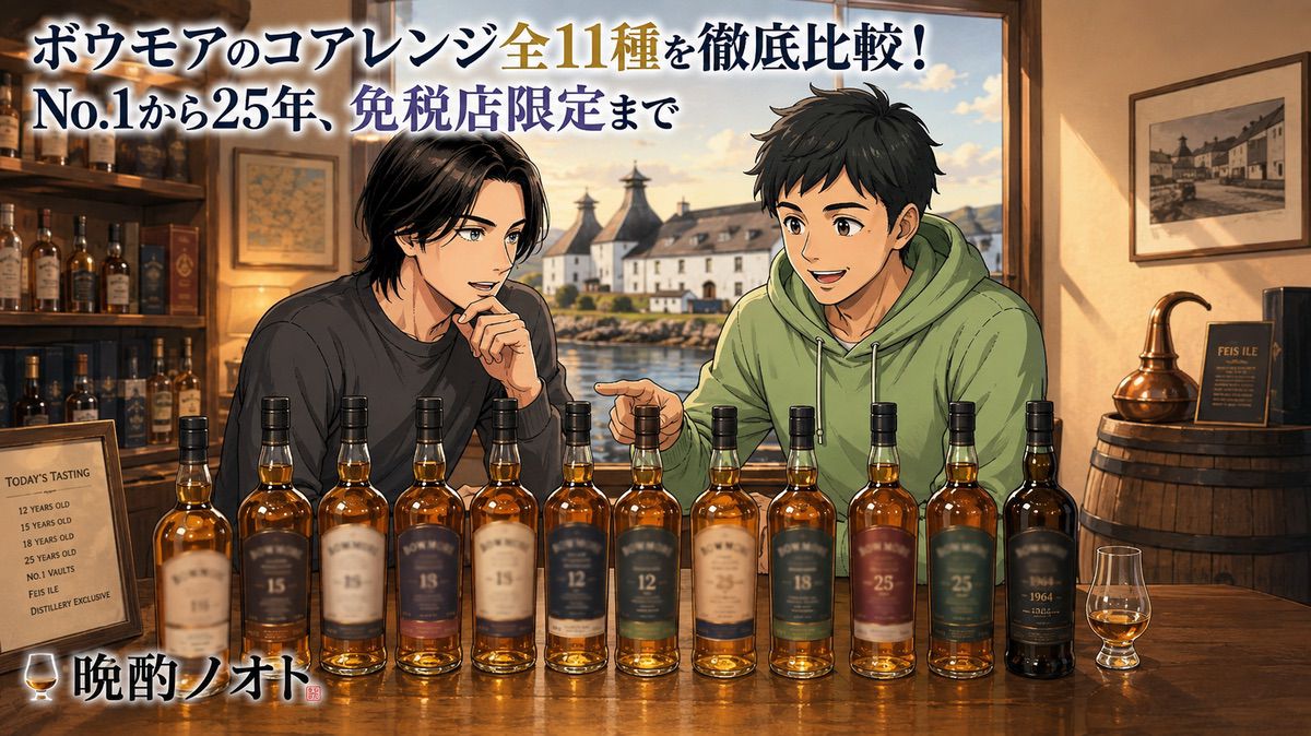 ボウモアのコアレンジ全11種を徹底比較！No.1から25年、免税店限定まで