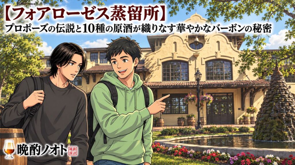 【フォアローゼス蒸留所】プロポーズの伝説と10種の原酒が織りなす華やかなバーボンの秘密