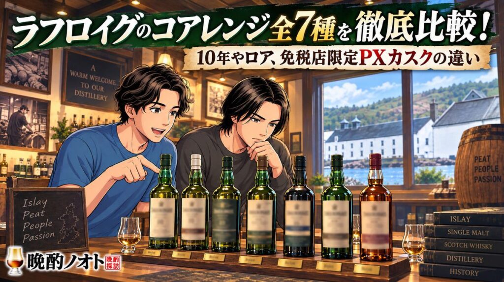 ラフロイグのコアレンジ全7種を徹底比較！10年やロア、免税店限定PXカスクの違い
