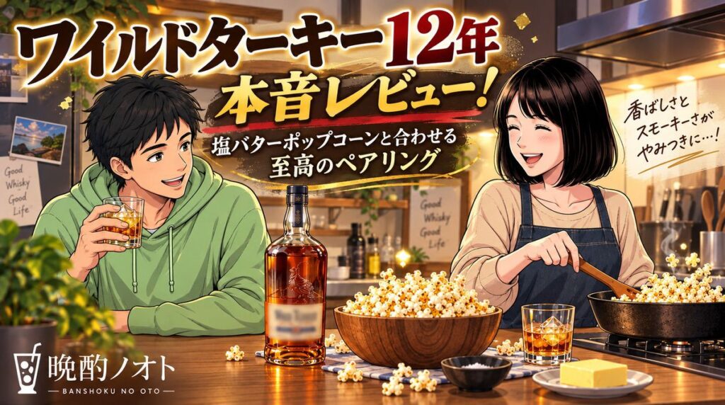 ワイルドターキー12年本音レビュー！塩バターポップコーンと合わせる至高のペアリング